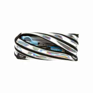 Pencil case ZIPIT Metallic Pouch 550-05070 silver color – small zip pouch for pens and accessories
