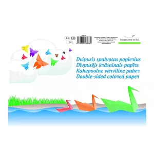 Double-sided Colored A4 Paper SMLT 8 sheets, assorted colors, 80 g/m²