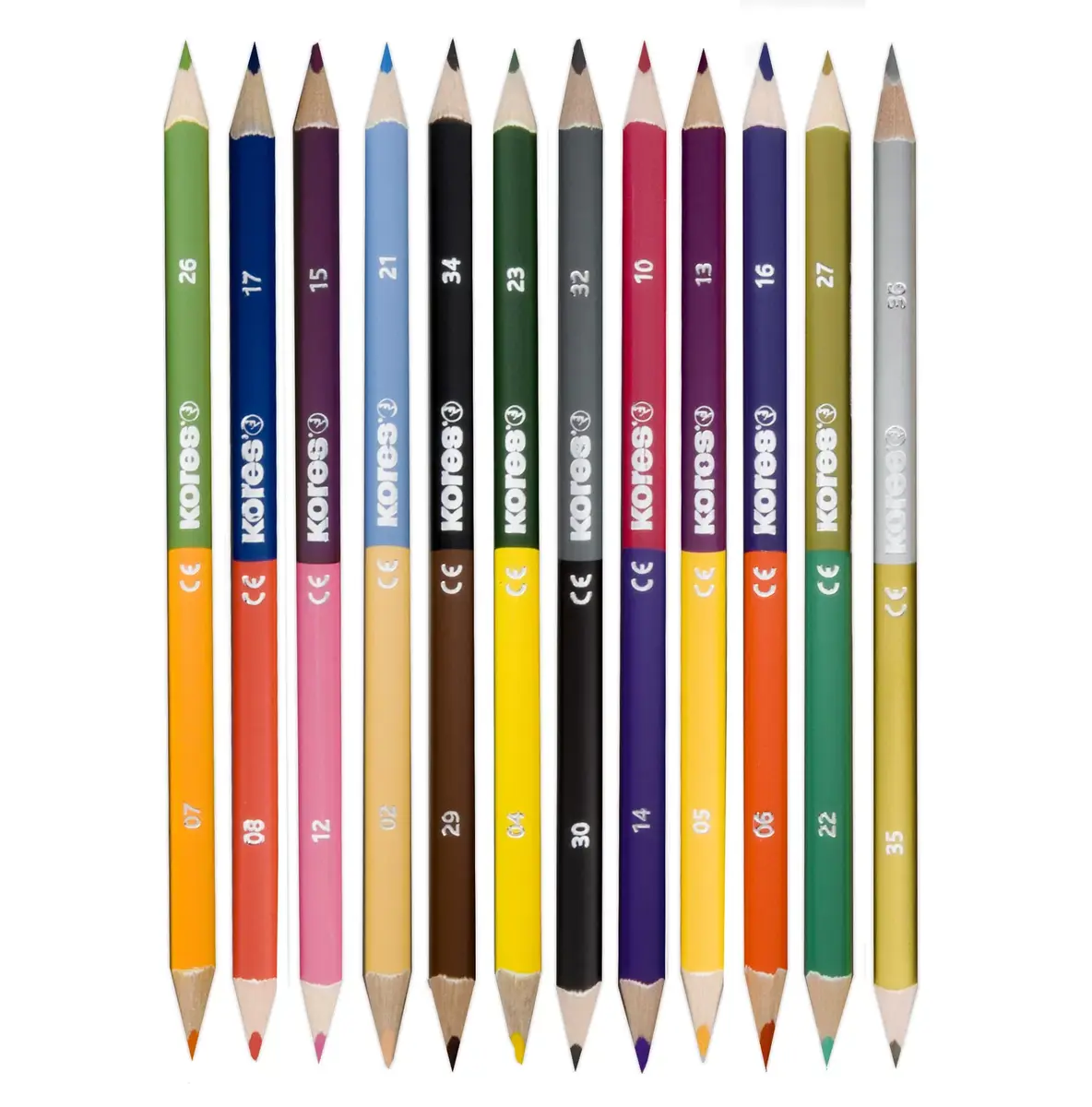 Colour pencils KORES KOLORES dual-sided 12 pcs Photo 2