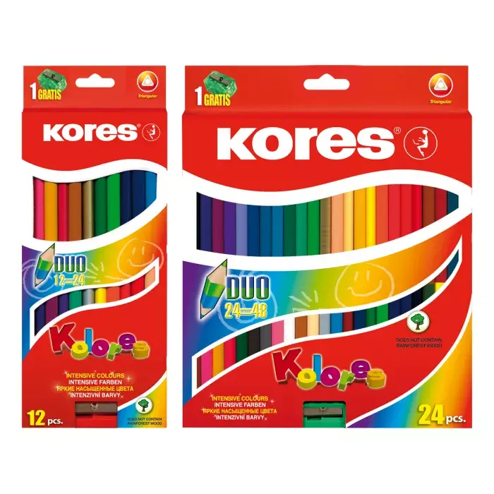 Colour pencils KORES KOLORES dual-sided 12 pcs Photo 3