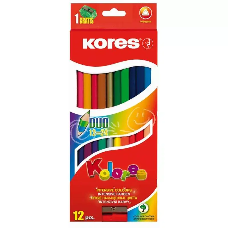 Colour pencils KORES KOLORES dual-sided 12 pcs Photo 5