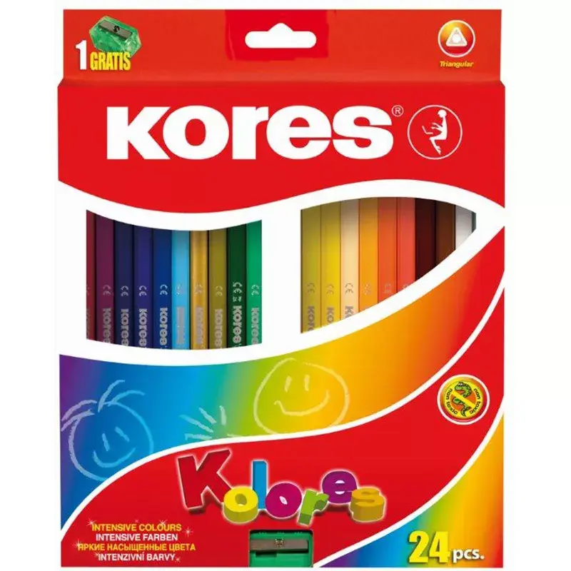 KORES KOLORES trīsstūra krāsainie zīmuļi 24 gab. Photo 4