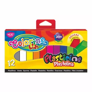 Plastilīns COLORINO KIDS 12 krāsas, kvadrātveida forma