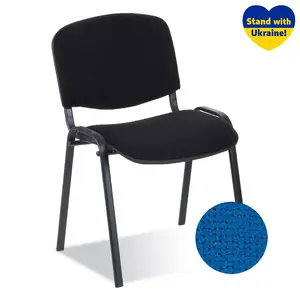 Office chair nowy styl ISO BLACK C-6 blue — ergonomic task chair, fabric seat, adjustable height