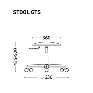 Стул NOWY STYL STOOL GTS черный искусственная кожа V-14