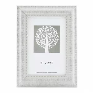 Photo frame SAVEX 200-11385 A4 (21×29.7 cm) white plastic with ornament