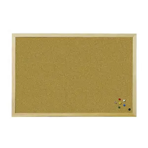 Cork Notice Board Bi-Office Budget 90x60 cm with Pine Frame