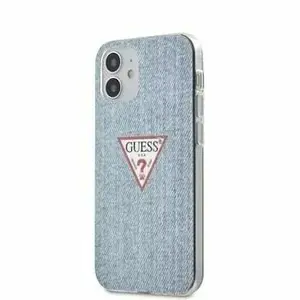 Phone case GUESS for Apple iPhone 12 mini 5.4" PC + TPU denim triangle light blue