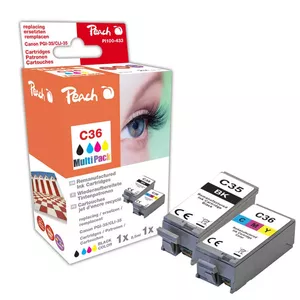 Kārtridžs Peach PI100-433 8.5 ml Melns 11 ml Zils Magenta Dzeltens