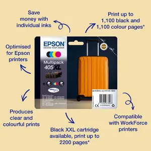 Epson 405 Suitcase DURABrite Ultra Multipack 4-цветный комплект картриджей C13T05G64010 пигментные чернила