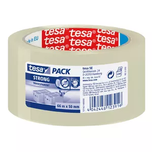 TESA Clear Strong 66 m Polipropilēns Caurspīdīgs 1 pcs