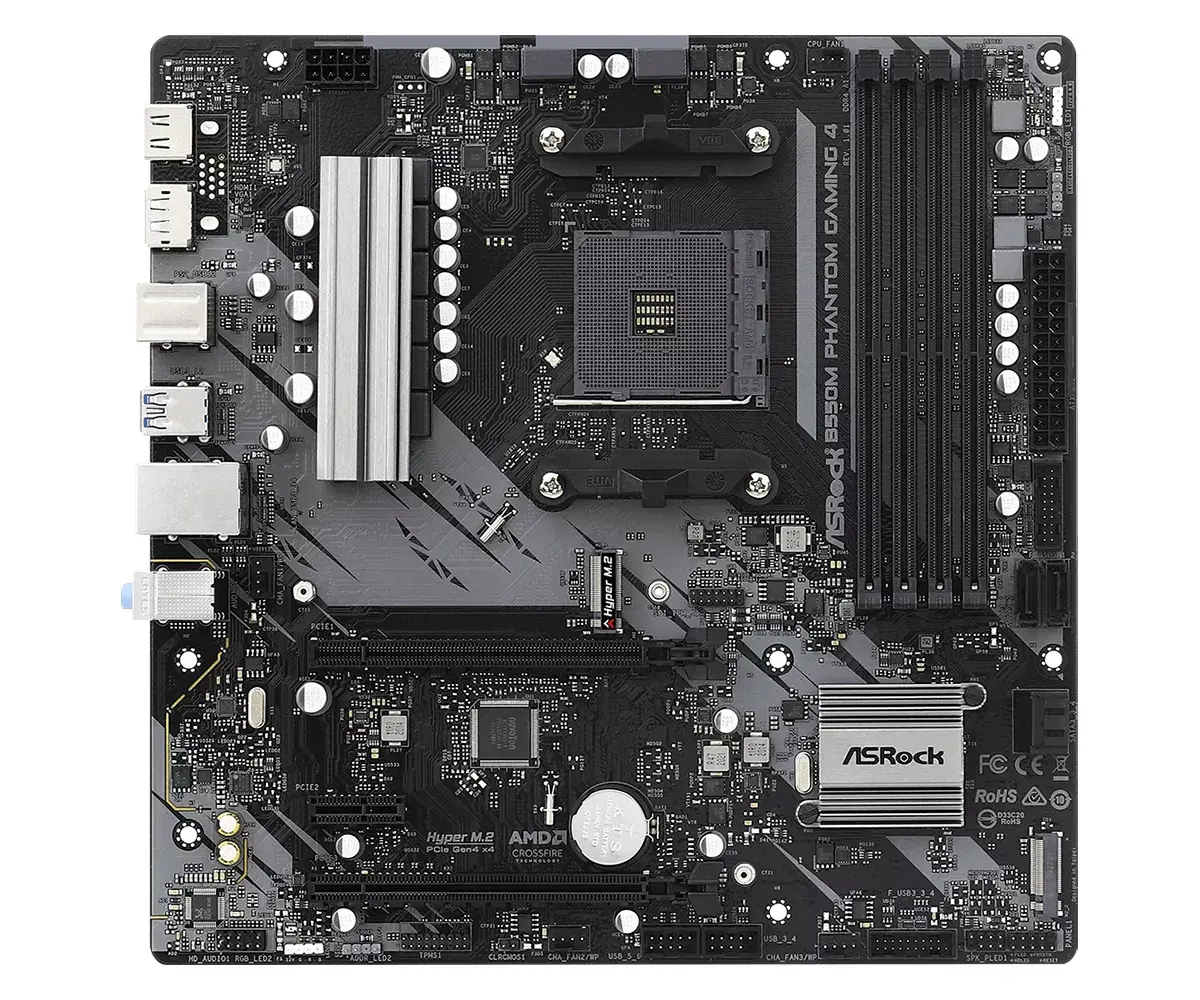 Pamatplate Asrock B550M Phantom Gaming 4, 90-MXBE90-A0UAYZ Photo 2
