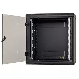 Настенный шкаф 12U Triton RBA-12-LS6-BAX-A1 600x595 мм с перфорированными дверцами, чёрный