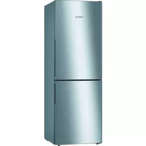 Fridge-freezer Bosch Serie 4 KGV33VLEA — Freestanding stainless steel, 289 L total (195 L fridge / 94 L freezer), E class, 176 cm