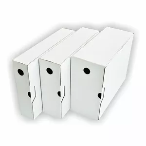 Document Archive Box SMLT A4 238×120×320 mm White for File Storage