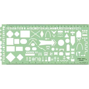 Drafting Template Linex 100413079 Green Transparent Plastic