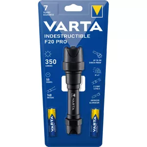 Varta Indestructible F20 Pro Black Hand flashlight LED