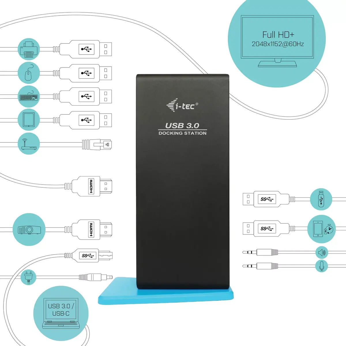 Dokstacija i-tec USB 3.0/USB-C Dual HDMI Photo 3