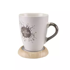 Cup holder Beper P201UTP003 Silver Wood