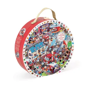 Puzzle JANOD Round Observation Puzzle Firemen
