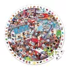 Puzzle JANOD Round Observation Puzzle Firemen Photo 2