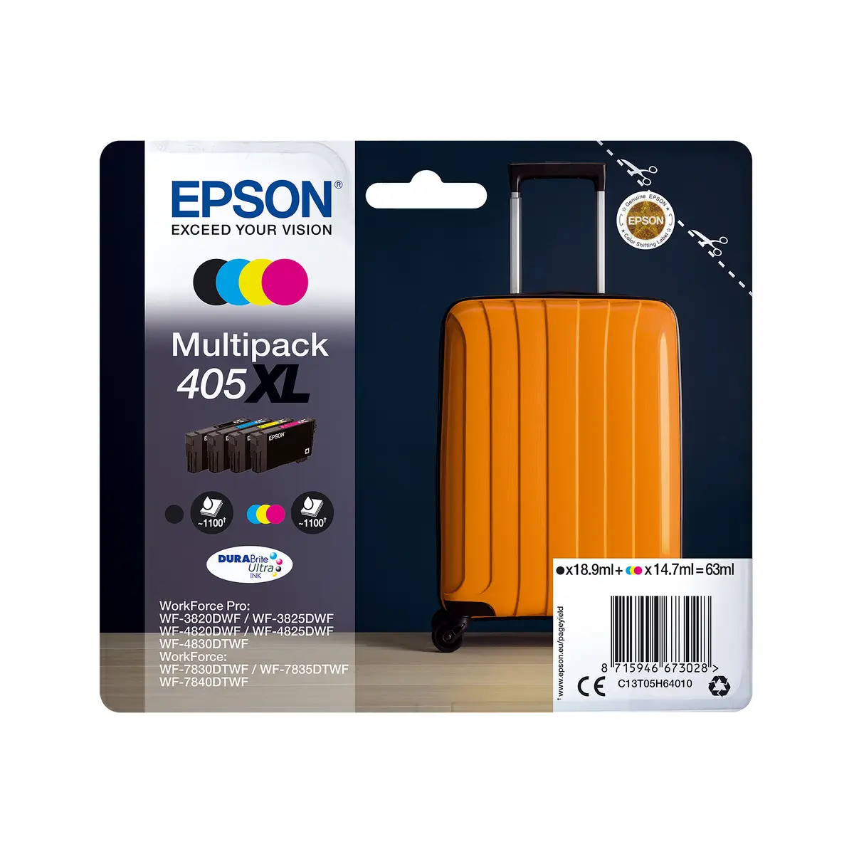 Epson 405XL DURABrite Ultra Oriģinālo tintes