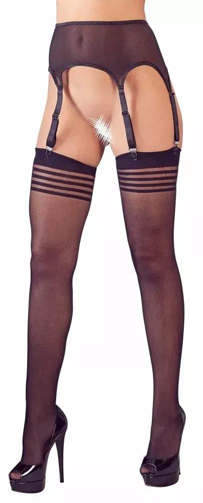 Zeķu josta Mandy Mystery L/XL melna Photo 2