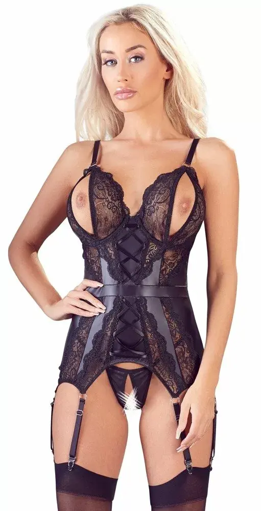 Открытый бюстье Cottelli Collection XL чёрный Photo 2
