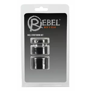 Набор для растяжки тестикул Rebel 05331060000 — 3 кольца из TPR, внутр. Ø 2,5 см, ширина колец 1/2/3 см