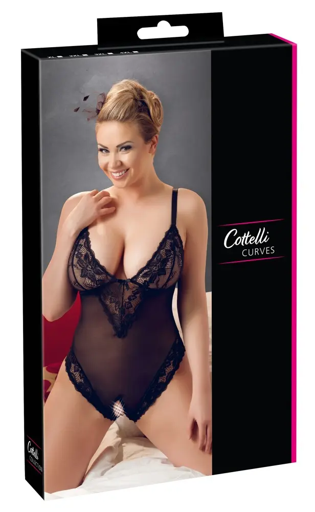 Cottelli Collection Atvērts biksīšu bodijs 3XL