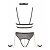 Cottelli Collection body S — crotchless suspender, black Photo 10