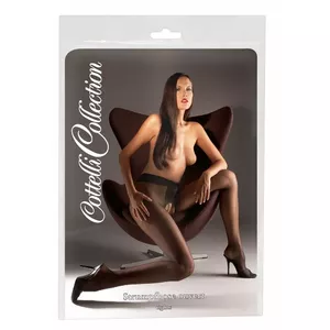 Женские колготки с разрезом в шагу Cottelli Collection 25100571021, 20 den, черные, 89% полиамид/11% спандекс