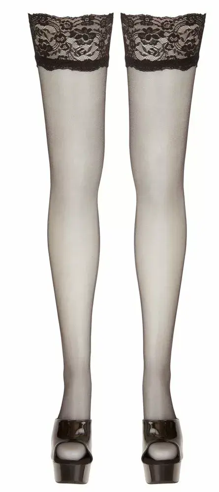 Ceļgalu zeķes cottelli collection — Mežģīņu tops 20 den Photo 4