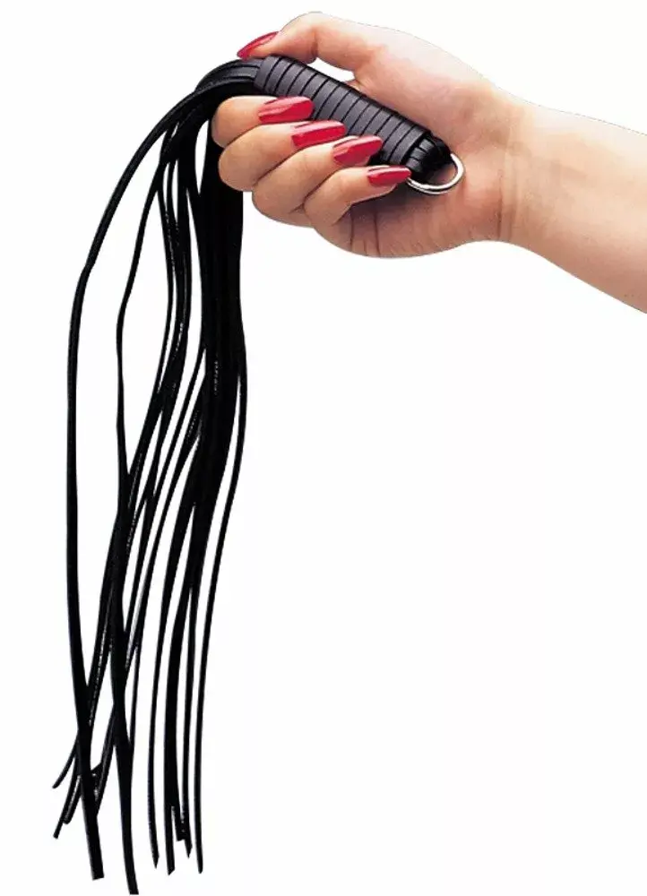 Leather flogger ZADO 45 cm — multi-tail Photo 3