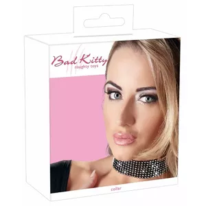Чокер Bad Kitty Rhinestone 24918421001 — стразы на широкой передней части, регулируемый 25–42 см, пластик и кожа