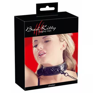 Pet collar and leash set bad kitty 24919741001 — adjustable 5.5 cm collar (40–48 cm) with 88 cm leash