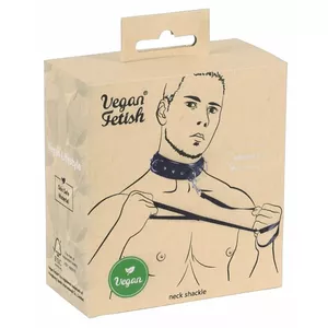 Набор ошейник и поводок vegan fetish модель 24930041001, регулируемый ошейник 37–47 см, поводок 112 см, полиуретан с металлом