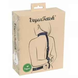 Набор фиксации шея−запястья vegan fetish 24930121001 — ошейник, наручники, поясной ремень, регулируемый (PU)