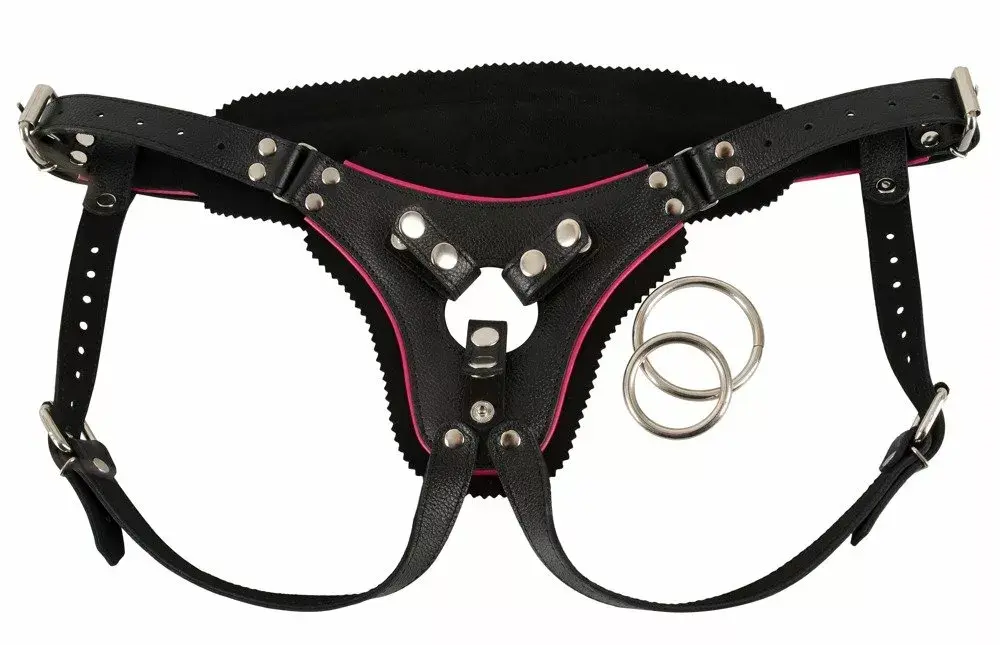 Страп-он ZADO Leather String S-L Black Photo 2