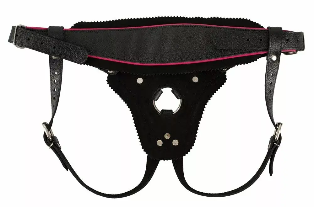 Страп-он ZADO Leather String S-L Black Photo 3