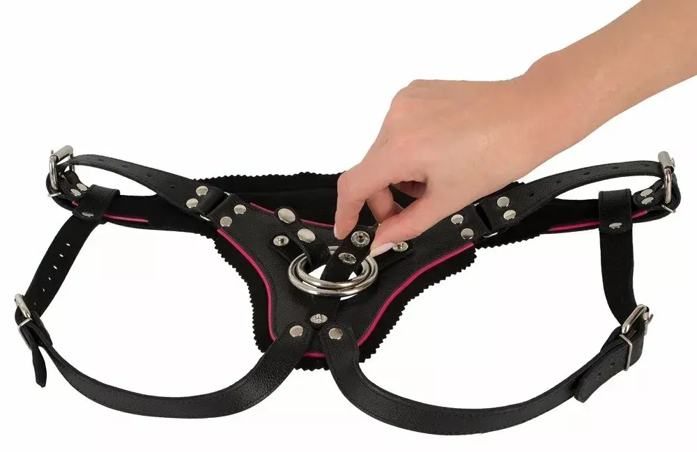 Страп-он ZADO Leather String S-L Black Photo 4