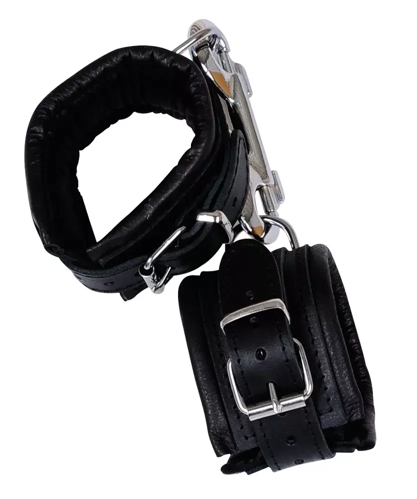 Кожаные наручники ZADO Cuffs ZADO Leather Black Photo 2