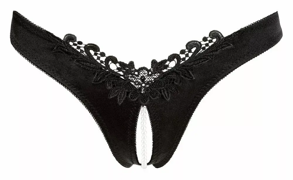 Стринги cottelli collection G-String Pearls Black, размер M Photo 3