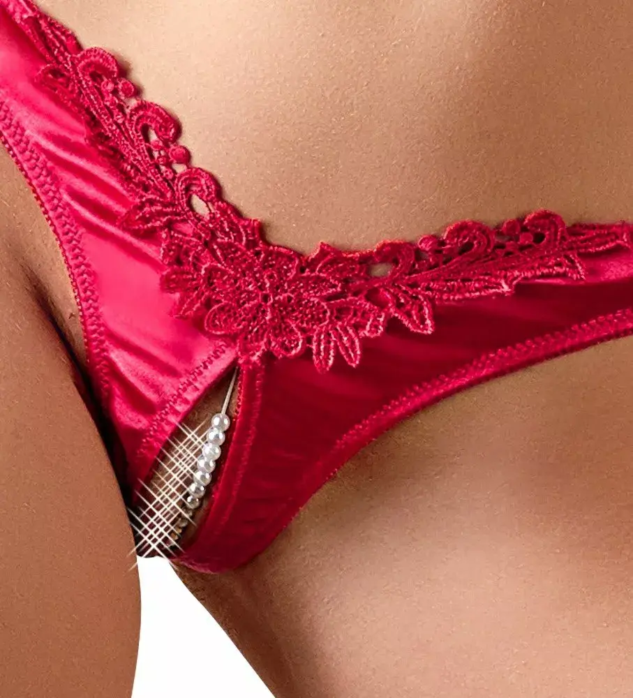 Cottelli Collection Pearls бесшовные трусики S красные Photo 4