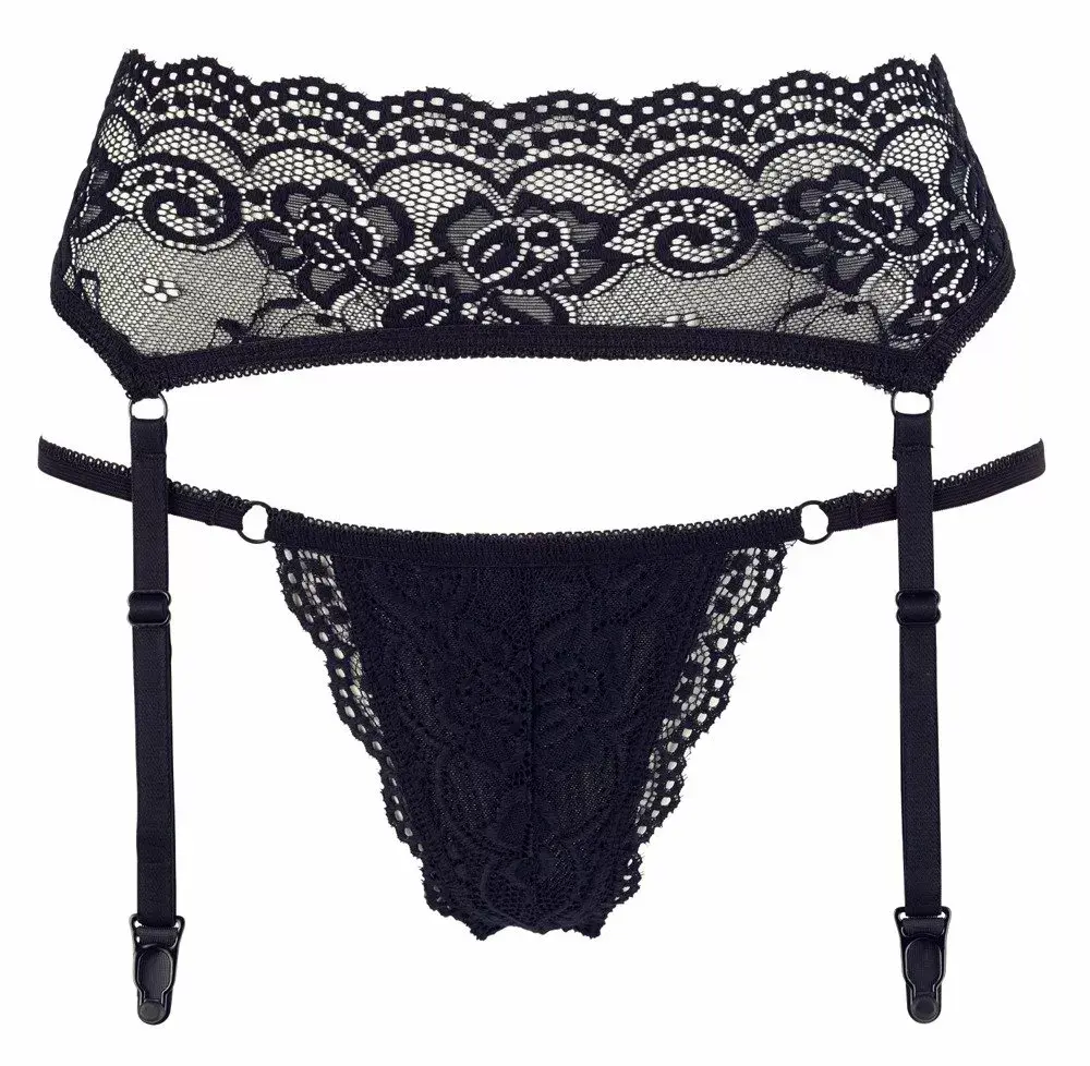 Тонг с поясом-подвязками Cottelli Collection 23218741031 Photo 3