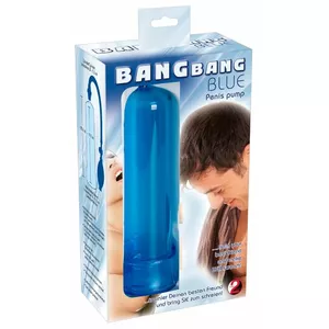 Penis pump you2toys Bang Bang Blue — vacuum cylinder 20.2 cm, insertion depth 19.5 cm, inner Ø 5.3 cm, sleeve Ø 2.5 cm