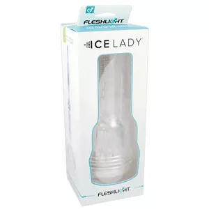 Masturbators Fleshlight Ice Lady TPE caurspīdīgs, maksts formas iekšvalve, garums 25 cm