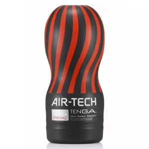 Male stroker TENGA Air Tech reusable masturbator, grooved/twisted tunnel, removable sleeve, 15.5 cm