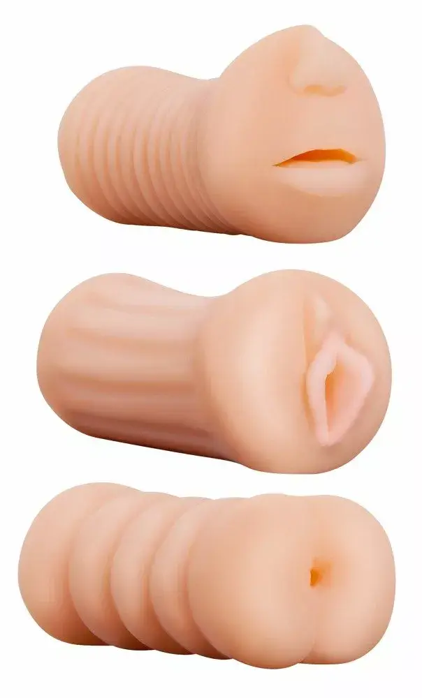 Набор мастурбаторов NMC Silicone Black — 3 шт. Photo 2