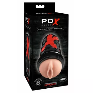Masturbator Pipedream Silicone Black – removable TPR sleeve, 18.6 cm length, vacuum-suction case, includes 3 cock rings